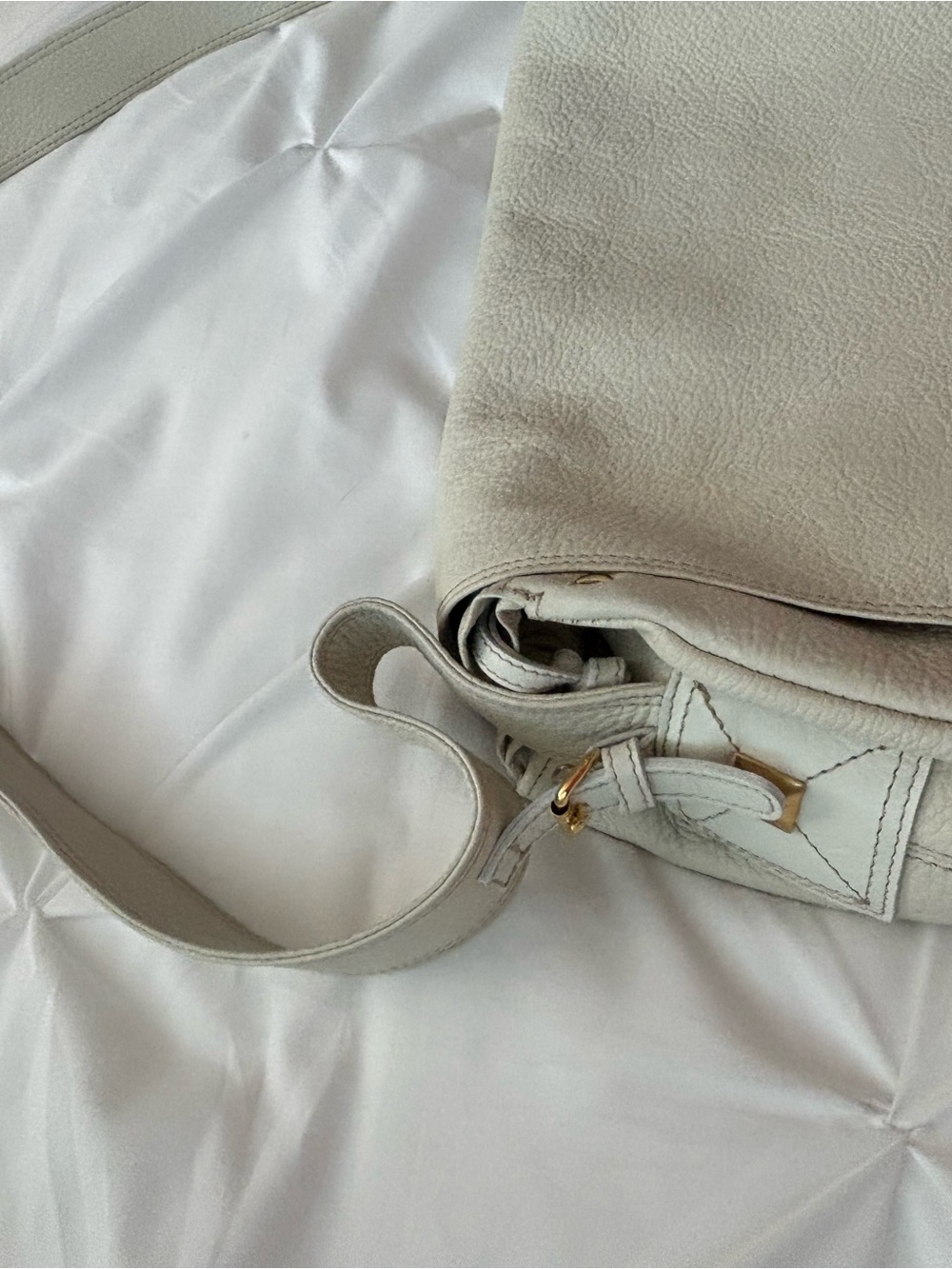 Givenchy Life Vintage Soft Pebble Leather Crossbody Bag, Off-White, EVC - Picture 12 of 16
